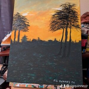 Sunset Silhouette Canvas Art by